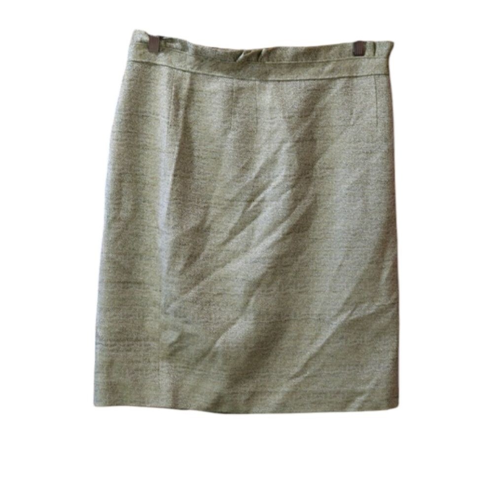 Classiques Entier Green Tweed Paperbag Waist Pencil Skirt Y2K 14